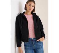 Cecil Damen Hoodie Blouson in Wolloptik in Schwarz, Gr: L