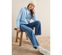 Cecil Damen Hoodie mit Artwork in Blau, Gr: L