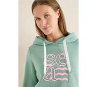 Cecil Damen Hoodie mit Artwork in Grün, Gr: XL