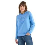 Cecil Hoodie Damen S (38) fountain blau 100% Baumwolle – Tonales Artwork mit Schmucksteinen