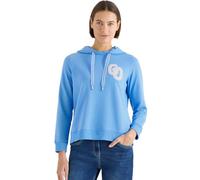 Cecil Hoodie Damen bestickt Rundhals fountain blau Gr. XXL (46) 80% Baumwolle/20% Polyester
