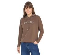 Cecil Hoodie CECIL Damen XL urban taupe bestickt hüftbedeckend Rundhals 83% Baumwolle 17% Polyester