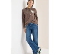 Cecil Damen Hoodie mit Stickerei urban taupe Gr. L