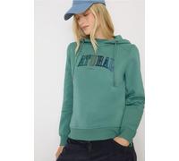 Hoodie CECIL, Damen, Gr. S (38), grün (jewel grün), Sweatware, 65% Baumwolle, 35% Polyester, bedruckt, normal, ohne Ausschnitt, elastischer Bund, Sweatshirts, im Hoodie-Style (46708545-S) jewel grün