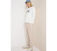 Cecil Damen Hoodie mit Wording in Weiß, Gr: M