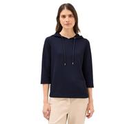 CECIL Damen 3227474 Hoodie Shirt in Rippstruktur, urban Dark Blue, Small