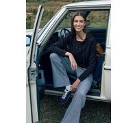 Cecil Damen Hoodie Shirt mit Strings in Blau, Gr: S