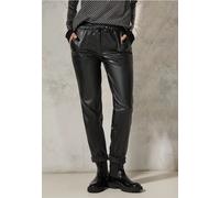 Lederimitathose STREET ONE Gr. XL, Länge 28, schwarz Damen Hosen (71434464-XL) schwarz