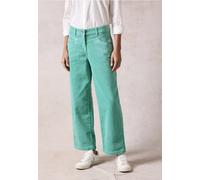 Cordhose CECIL, Damen, Gr. 33, Länge 28, grün (adriatic grün), Web, 98% Baumwolle, 2% Elasthan, unifarben, loose fit normal, Hosen, High Waist (12552107-33) adriatic grün