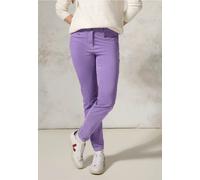 Cecil Damen Hose im Velvet-Look in Lila, Gr: 33