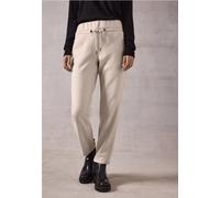Cecil Damen Hose in Leder-Optik in Beige, Gr: L