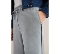 Culotte CECIL, Damen, Gr. L, Länge 32, blau (urban dunkelblau), Stoff, 53% Polyester, 37% Viskose, 10% Elasthan, meliert, loose fit normal, Hosen Culotte, High Waist (93697066-L) urban dunkelblau