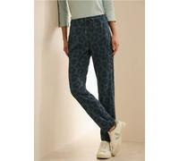 Stoffhose CECIL, Damen, Gr. L, Länge 30, grün (slate khaki), Stoff, 50% Polyester, 50% Viskose, animal-print, normal lang, Hosen, mit seitlichem Reißverschluss (74575630-L) slate khaki
