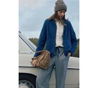 Cecil Damen Jacke aus Teddy-Material mit Zipper in Blau, Gr: XS