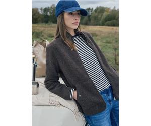 Cecil Damen Jacke aus Teddy-Material mit Zipper in Braun, Gr: XL