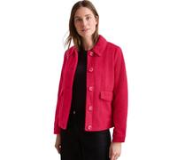 Kurzjacke CECIL, Damen, Gr. XXL (46), rot (granita rot), Stoff, Obermaterial: 100% Polyester; Futter: 100% Polyester, unifarben, casual, normal normal, V-Ausschnitt, Langarm Manschette, Jacken, mit Kn