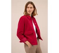 Fellimitatjacke CECIL, Damen, Gr. XXL (46), rot (beaujolais rot), Stoff, Obermaterial: 100% Polyester; Futter: 100% Polyester, unifarben, normal normal, V-Ausschnitt, Bündchen, Jacken, mit Knopfleiste