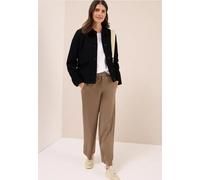 Fellimitatjacke CECIL, Damen, Gr. XXL (46), schwarz, Stoff, Obermaterial: 100% Polyester; Futter: 100% Polyester, unifarben, normal normal, V-Ausschnitt, Bündchen, Jacken, mit Knopfleiste (51169201-XX