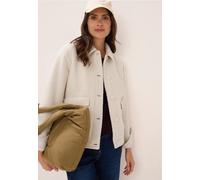 Fellimitatjacke CECIL, Damen, Gr. XXL (46), weiß (teddy vanilleweiß), Stoff, Obermaterial: 100% Polyester; Futter: 100% Polyester, unifarben, normal normal, V-Ausschnitt, Bündchen, Jacken, mit Knopfle