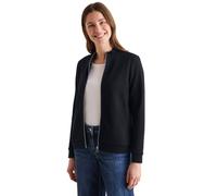 Cardigan CECIL, Damen, Gr. XXL (46), blau (universal blau), Stoff, 73% Polyester, 22% Viskose, 5% Elasthan, unifarben, casual, normal normal, hoch geschlossener Ausschnitt, Langarm Bündchen, Strickjac
