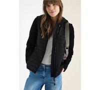 Cecil Damen Jacke mit Strukturmix und Kapuze in Schwarz, Gr: L
