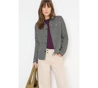 Cecil Damen Jacquard Check Indoor Jacke in Schwarz, Gr: XS