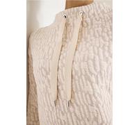 Cecil Damen Jacquard Funnel Neck Shirt in Beige, Gr: S