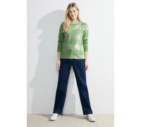 CECIL - Jacquard Karoshirt - Farbe - celery green - Größe - L