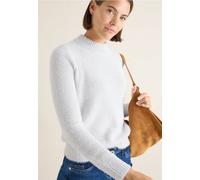 Cecil Damen Jacquard-Pullover Luna grau melange – 80% Polyester/20% Baumwolle – Gr. S