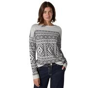 Cecil Damen Jaquard-Pullover in Grau, Gr: XXL