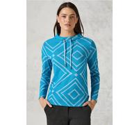 Cecil Damen Jaquard-Shirt in Blau, Gr: XL