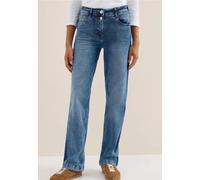 Cecil Damen Jeans mit Gallonstreifen in Blau, Gr: 29