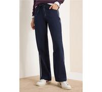 Cecil Damen Jeans mit Gallonstreifen in Blau, Gr: 33