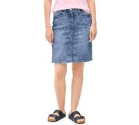 Jeansrock CECIL, Damen, Gr. 31, blau (authentic used wash), Jeans, 85% Baumwolle, 13% Polyester, 2% Elasthan, unifarben, comfort fit knieumspielend, Röcke, mit geschlitztem Saum (77724634-31) authenti