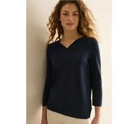 Cecil - Jersey Shirt im Tunika-Look blau - Gr. - XS