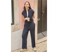 Cecil Damen Jumpsuit mit Struktur in Blau, Gr: S