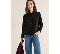 Sweatshirt CECIL, Damen, Gr. XXL (46), schwarz, Sweatware, 54% Polyester, 46% Baumwolle, unifarben, normal, ohne Ausschnitt, Rippbündchen, Sweatshirts Sweatshirt, Mit Stickerei (68548911-XXL) schwarz