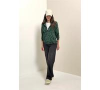 Cecil Damen Kapuzenjacke mit Leo-Muster in Grün, Gr: XXL