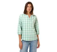 Karobluse CECIL, Damen, Gr. XXL (46), grün (matcha grün), Web, 54% Viskose, 45% Polyester, 1% Elasthan, kariert, normal normal, Rundhals, Bündchen, Blusen, mit 3/4 Ärmeln (11003669-XXL) matcha grün
