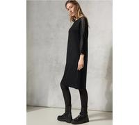 Jerseykleid CECIL, Damen, Gr. S (38), US-Größen, schwarz, Jersey, 70% Viskose, 25% Polyester, 5% Elasthan, unifarben, normal knielang, Rundhals, abgesteppt, Kleider, knielang (55317908-S) schwarz