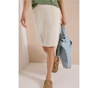 Cecil Damen Knielanger Jogg Skirt in Seersucker-Qualität in Beige, Gr: S