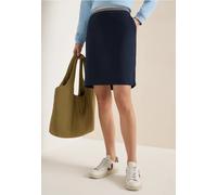 Minirock CECIL, Damen, Gr. XL (44), universal blau, Stoff, 61% Viskose, 32% Polyamid, 7% Elasthan, unifarben, comfort fit knielang, Röcke Minirock, mit Elastikbund (53720307-XL) universal blau