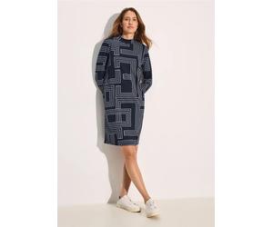Cecil Damen Knielanges Jaquard-Kleid in Blau, Gr: M
