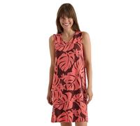 Cecil Damen Knielanges Jerseykleid mit V-Neckund Print in Orange, Gr: XXL