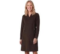 Midikleid CECIL, Damen, Gr. M (40), US-Größen, Langarm, Web, braun (truffle braun), Web, 100% Baumwolle, unifarben, normal knieumspielend, Rundhals, abgesteppt, Kleider Midikleid, aus 100% Baumwolle (