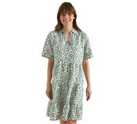 Cecil Damen Kleid knielang – LI/CV_Printed Layer Dress – Leinenmix mit Print – Beige Gr. S