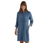 Sommerkleid CECIL, Damen, Gr. S (38), US-Größen, blau (easy blau), Stoff, 100% Viskose, kariert, normal knieumspielend, V-Ausschnitt, Bündchen, Kleider Sommerkleid, aus Viskose (32932850-S) easy blau
