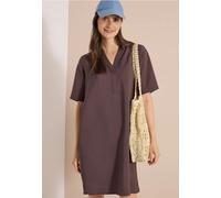 Knielanges Kleid mit Split Neck