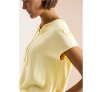 Cecil Damen Kurzarm Bluse mit Strukturmix in Gelb, Gr: XXL