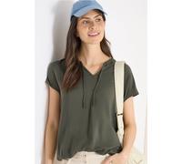 Cecil Damen Kurzarm Bluse mit Strukturmix in Grün, Gr: M